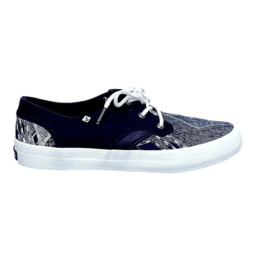 SPERRY Top-Sider Crest Ridge Navy White Lace-Up Sneakers Women's Size 9